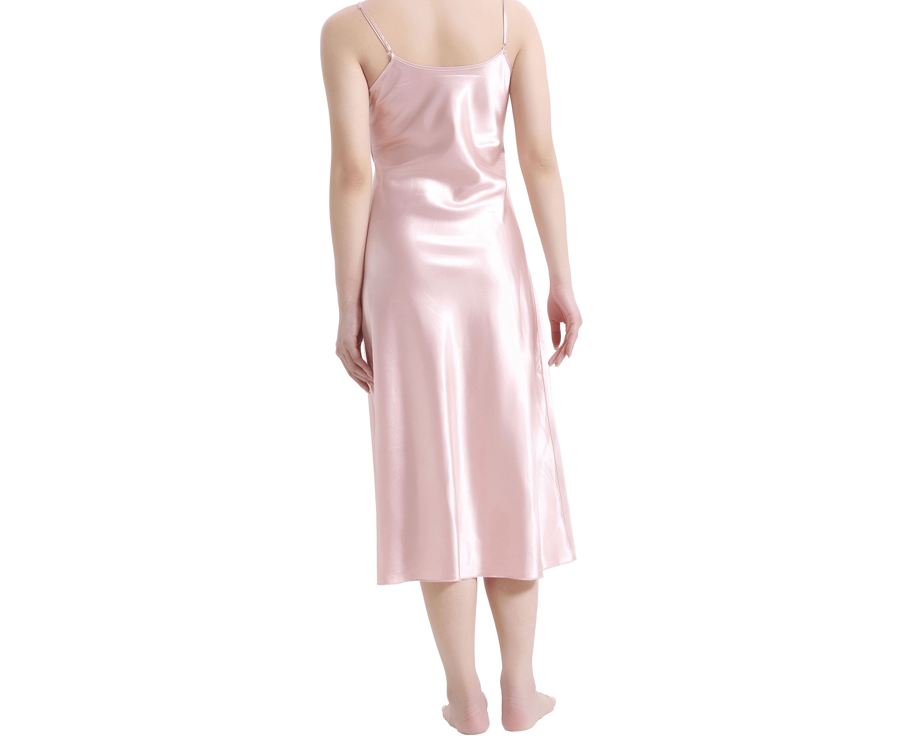 Lustrous Silky Shiny Satin Slip Dress