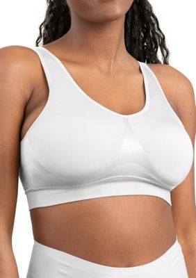 Truekind Women's Everyday Throw-On Wireless Bralette, White, 3X