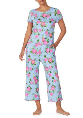 40winks Women's Shirt & Cropped Pants Sleep Set
