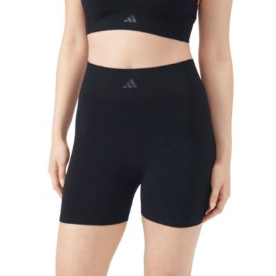 adidas Women's Seamless micro stretch smoothing short pant, Black, Medium