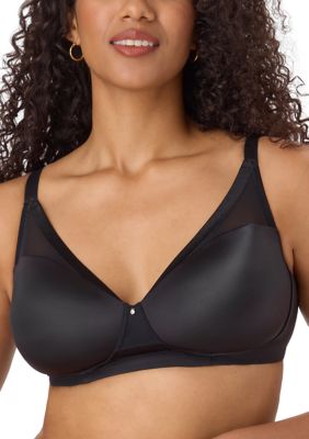 Bali Women's Flawless Fit Wire-free with Foam Bra, Black, 2XL