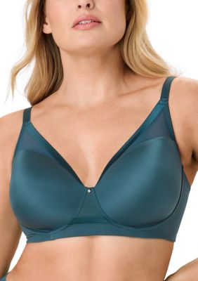 Bali Women's Flawless Fit Wire-free with Foam Bra, Teal, 2XL