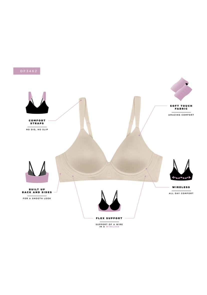  Comfort Revolution Soft Touch Ultimate Wire Free Support Bra  