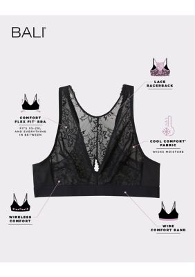 Bali® Comfort Revolution® Comfy Glam™ Plunge Lace Wirefree