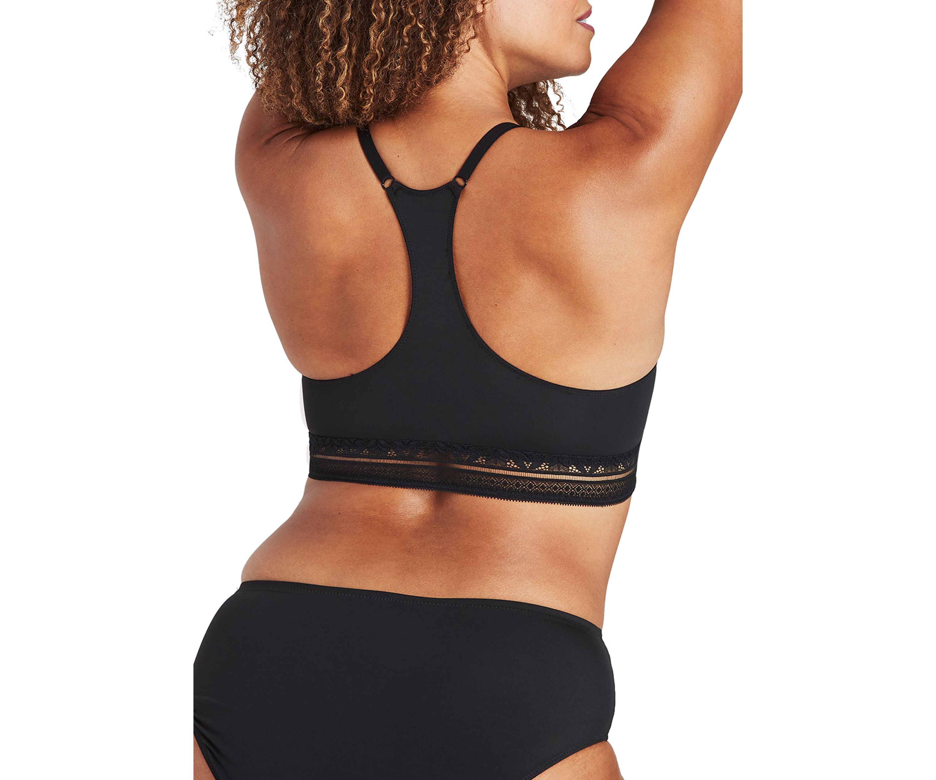 Comfort Revolution® Comfy Glam™ Longline Wirefree Bralette with Lace
