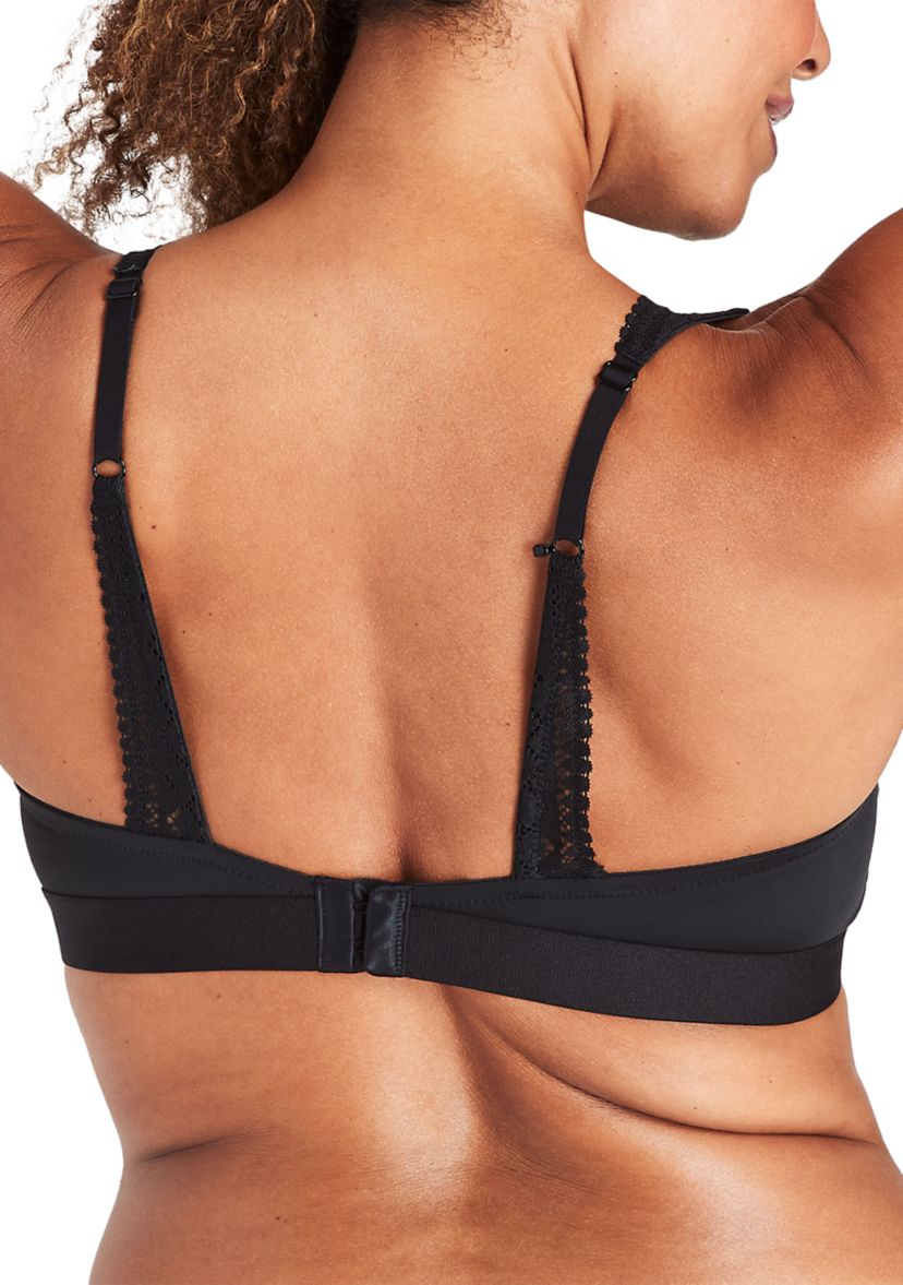 Comfort Revolution® Comfy Glam™ Deep V Wirefree Bralette with Lace