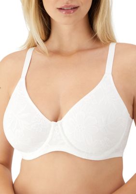 Bali Women's Breathe Cotton Modal Lace Underwire Bra, White, 42 DD