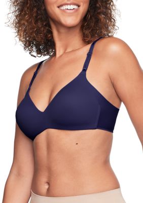 Warner's Women's No Side Effects® Underarm-Smoothing Comfort Wireless Lightly Lined T-Shirt Bra, Blue, 36 D