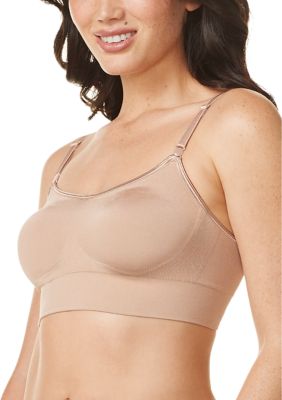 Warner's Women's Easy Does It® Dig-Free Comfort Band with Seamless Stretch Wireless Lightly Lined Convertible Comfort Bra, Large