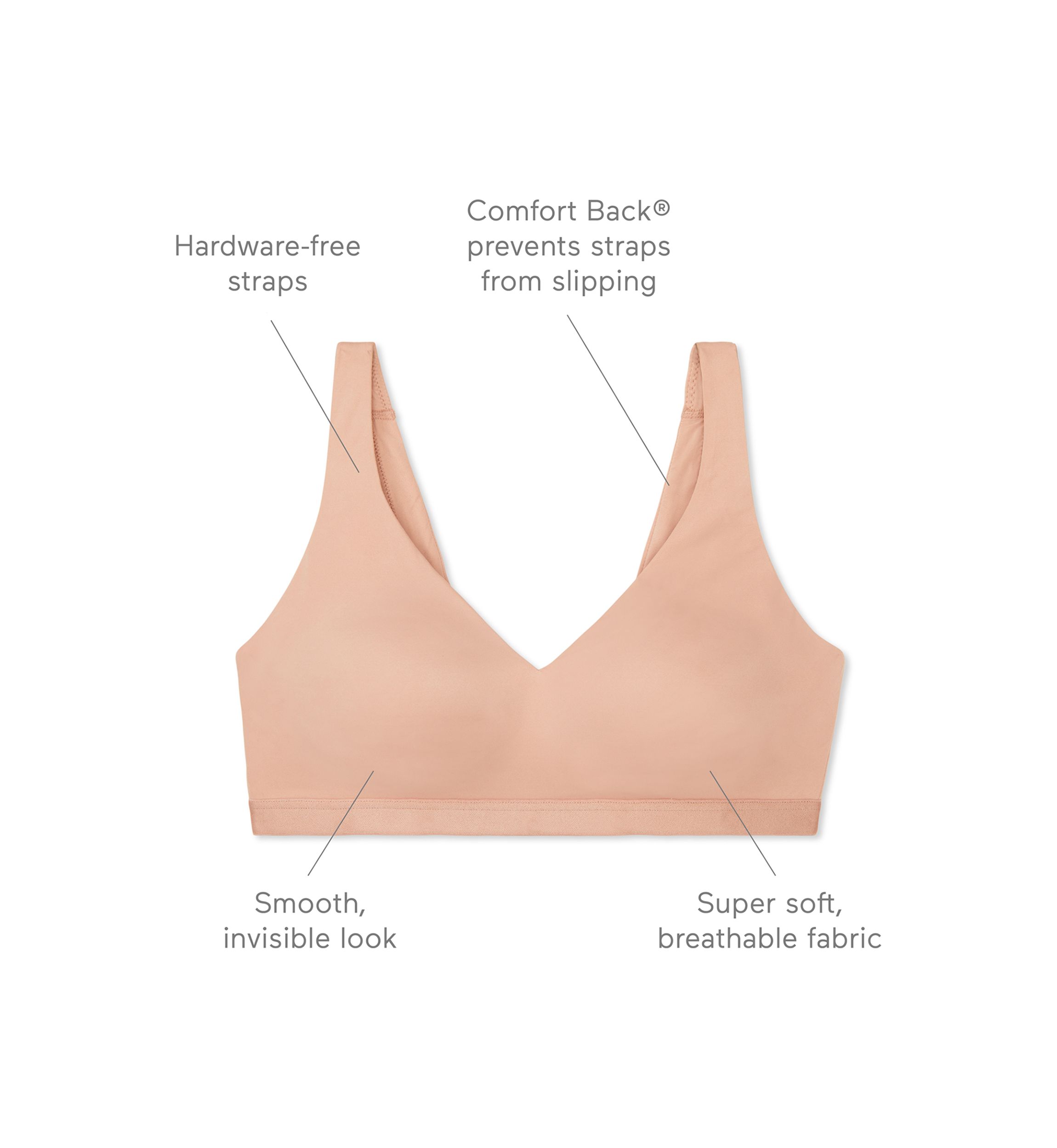 Cloud 9® Super Soft, Smooth Invisible Look Wireless Lightly Lined Comfort Bra - RM1041A