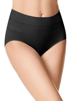 Balanced Tech Women's 6 Pack Seamless Low-Rise Bikini Panties -  Grey/Charcoal/Black - Small 