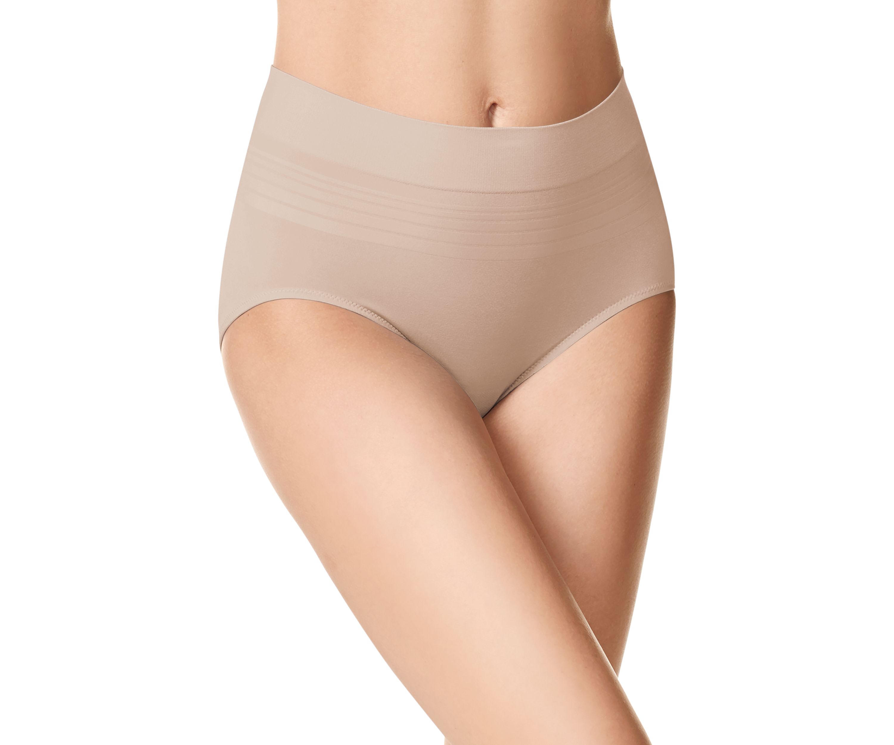 No Pinching, No Problems® Dig-Free Comfort Waist with Lace Smooth and Seamless Briefs - RS1501P