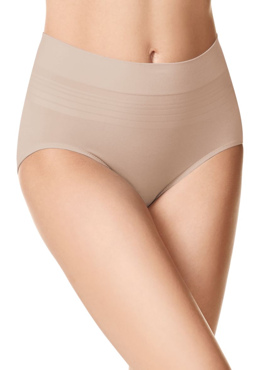 No Pinching, No Problems® Dig-Free Comfort Waist with Lace Smooth and Seamless Briefs - RS1501P