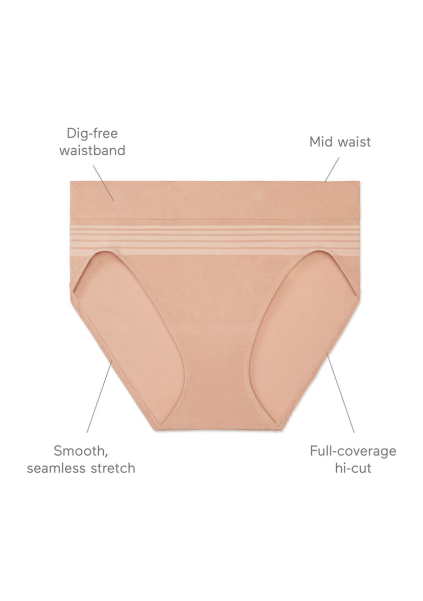 No Pinching, No Problems® Dig-Free Comfort Waist Smooth and Seamless Hi-Cut - RT5501P