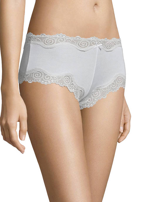 Scalloped Lace Trim Modal Cheeky Hipster Briefs 
