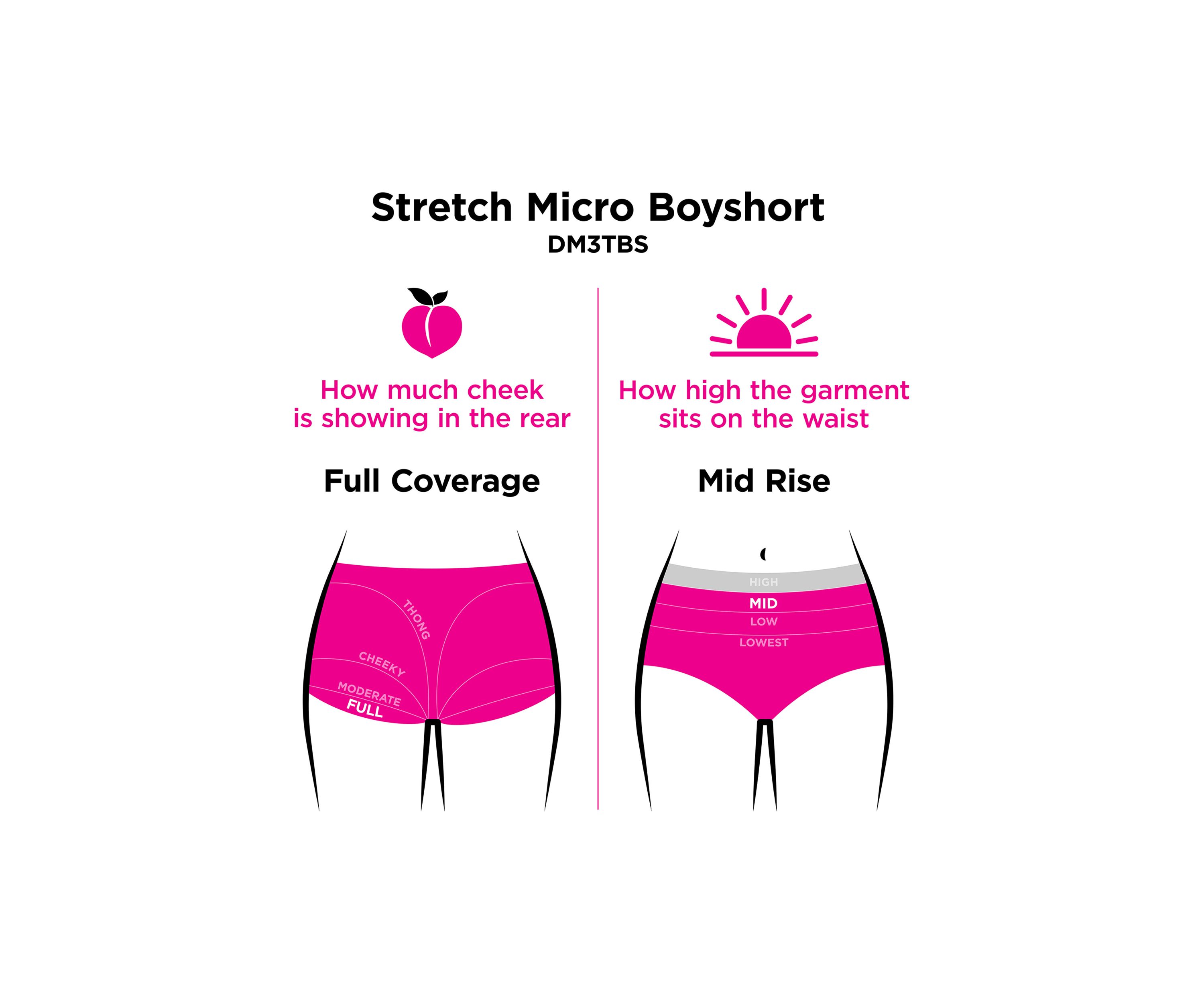 Everyday Luxe Stretch Micro Boyshort, 3-Pack