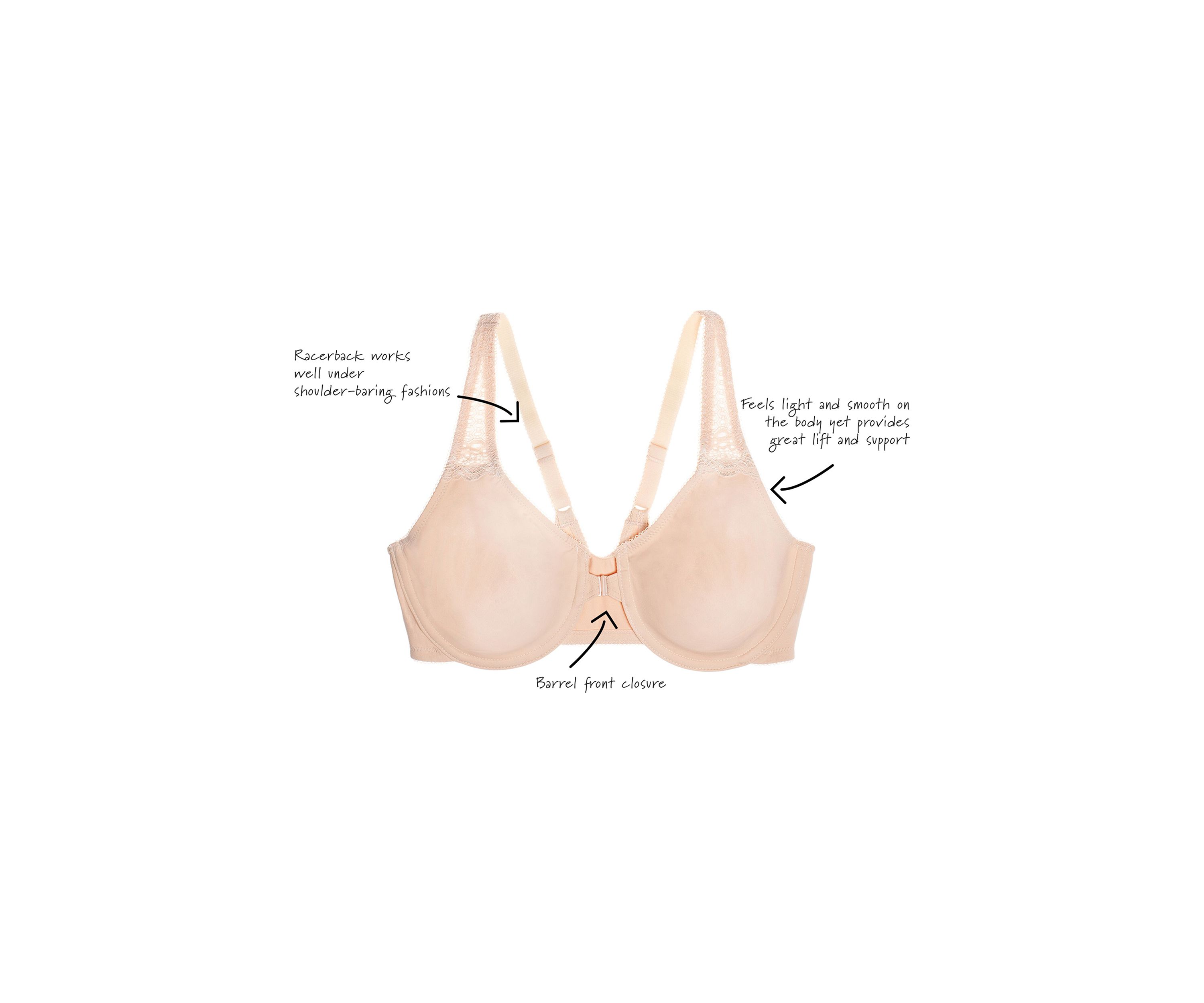 Soft Embrace Front Close Racerback Bra - 851311