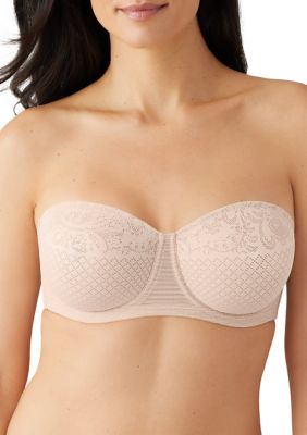  Womens Seamless Underwire Bandeau Minimizer Strapless Bra  For Big Busted Women White 36G