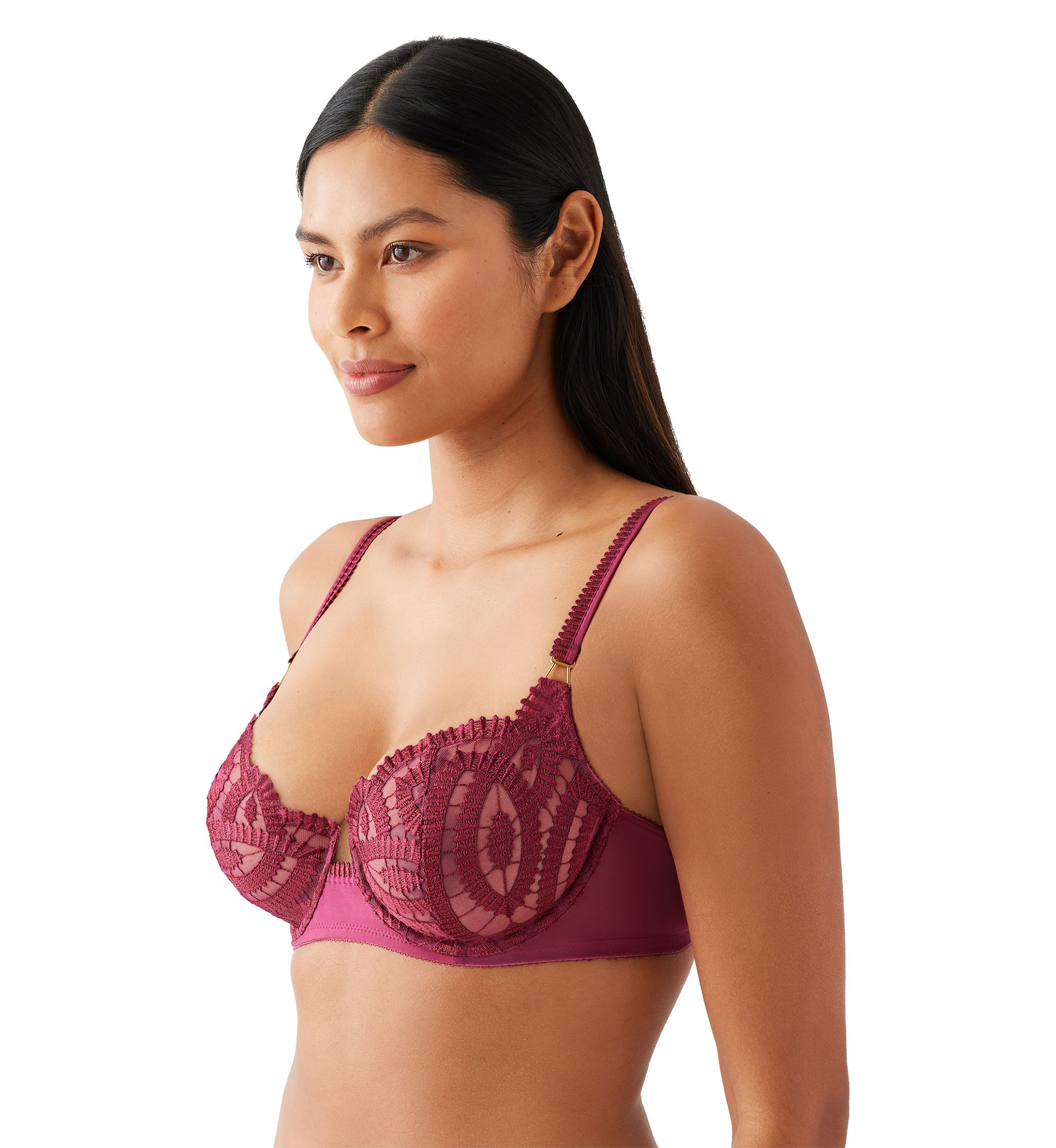 Embroidered Underwire Balconette Bra
