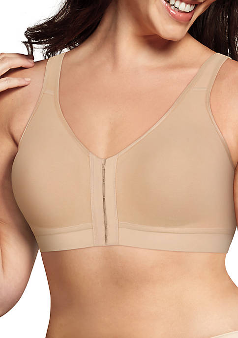 18 Hour Cotton Comfort Front and Back Closure Bra