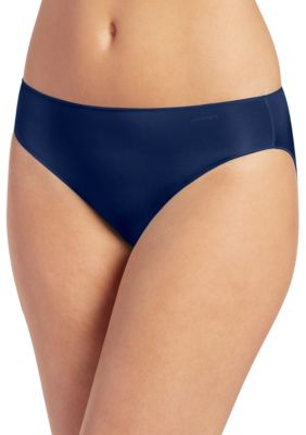 Jockey Women's No Panty Line Promise Tactel Lace Hip Brief 6 Dusk Blue