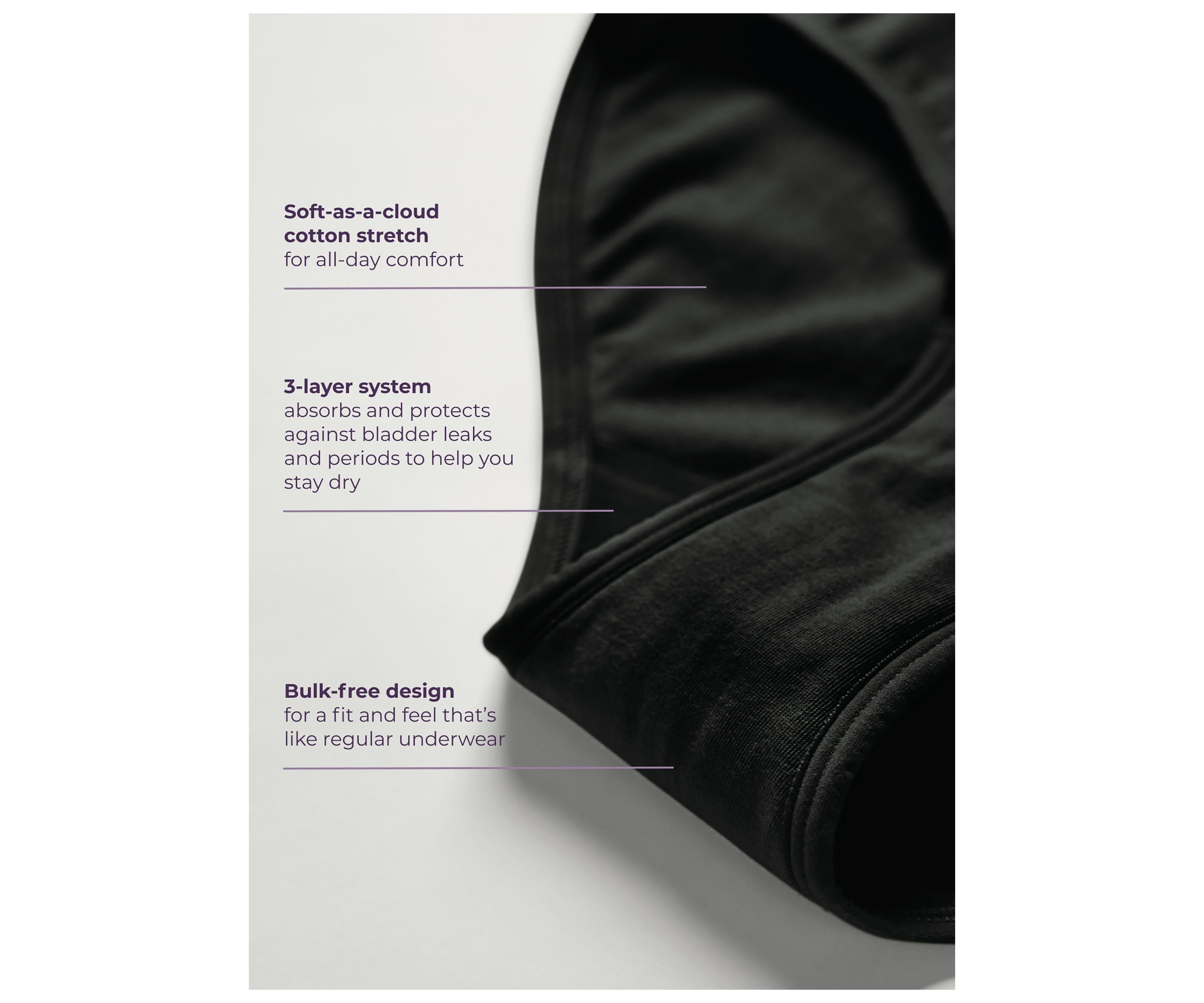 Worry Free Moderate Absorbency Hipster Panties