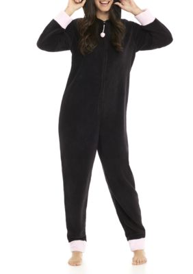 Pj Couture Black Cat Hooded One Piece Pajama Belk