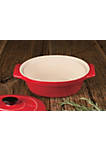 Artisan Series Bakeware MONET 10" Covered Oval Casserole for Cooking and Baking