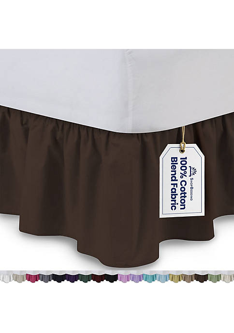 SHOPBEDDING Ruffled Bed Skirt 14&quot; Drop