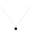.925 Sterling Silver 1/2ct TDW Treated Black Diamond Solitaire Pendant Necklace (Black)