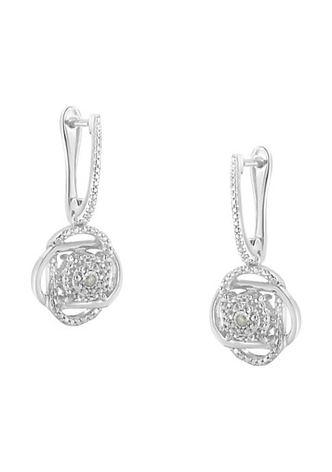 Haus of Brilliance .925 Sterling-Silver Diamond Accent Floral
