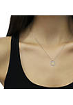 Sterling-Silver 1/4ct TDW Diamond Hoop Circle Pendant Necklace (I-J, I2-I3)
