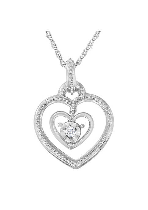 Haus of Brilliance Sterling Silver 1/25ct TDW Rose