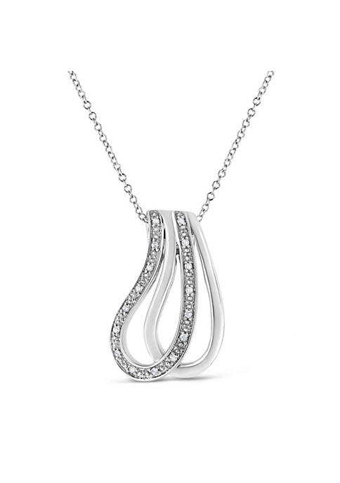 Haus of Brilliance .925 Sterling Silver Pave-Set Diamond