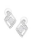 10K White Gold 1/3 cttw Princess-cut Diamond Double Triangle Composite Stud Earrings (H-I Color, SI1-SI2 Clarity)