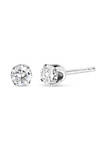 14K White Gold Princess Cut Diamond Solitaire Stud Earrings (1/2 cttw, H-I Color, SI1-SI2 Clarity)