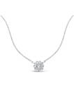.925 Sterling Silver 1/2 Cttw Diamond Miracle Set Flower Cluster Pendant Necklace with Cable Chain (I-J Color, I1-I2 Clarity) - 18”