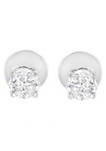 14K White Gold 1/2 Cttw Pie-Cut Diamond Solitaire Stud Earrings (H-I Color, SI1-SI2 Clarity)