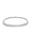 .925 Sterling Silver 1 cttw Double Row Miracle-Set Diamond Tennis Bracelet (I-J Color, I3 Clarity) - Size 7.25"