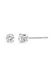 Lab Created 14K White Gold 1/4 Cttw Lab Grown Diamond 4-Prong Classic Solitaire Stud Earrings (G-H Color, VS2-SI1 Clarity)