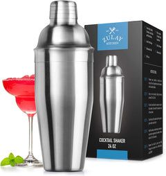 5pc Cocktail Shaker Set with Two Martini Glasses - Cresimo