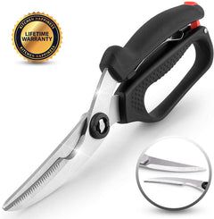 Kitchen Scissors All Purpose Shears, Heavy Duty Poultry Shears for Chicken  Food Meat, Spring-loaded Handle 