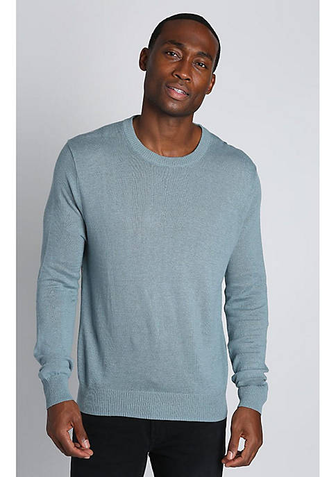 Jachs NY Blue Lightweight Crewneck Sweater