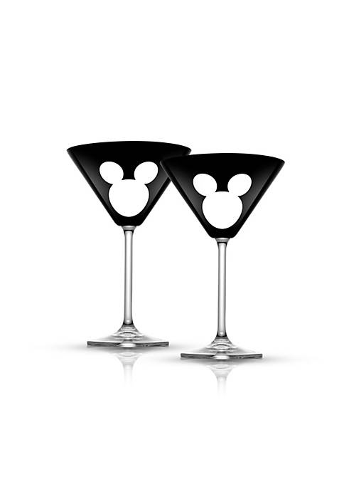JoyJolt Disney Luxury Mickey Mouse Crystal Martini Glass