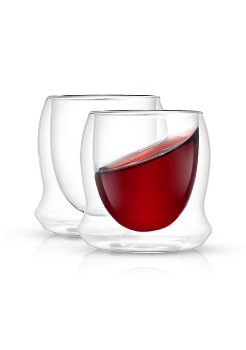 JoyJolt Cosmo Double Walled Stemless Wine Glasses