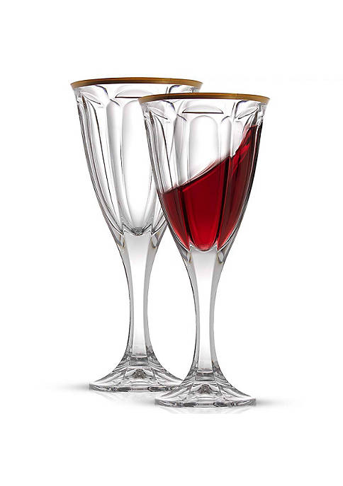 JoyJolt Windsor Crystal Red Wine Glasses