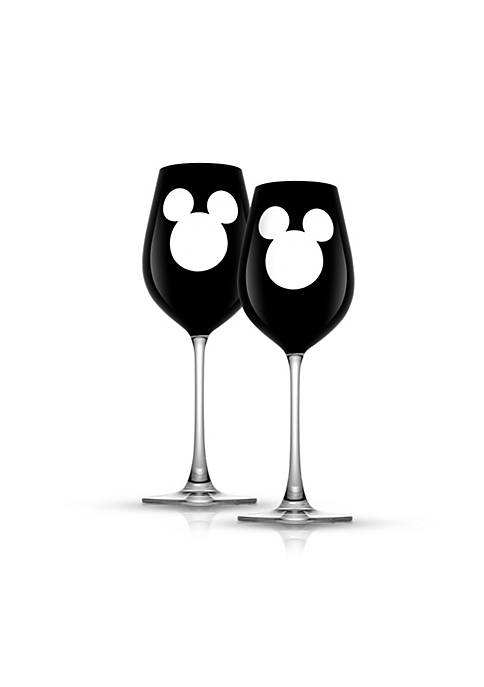 JoyJolt Disney Luxury Mickey Mouse Crystal Stemmed White