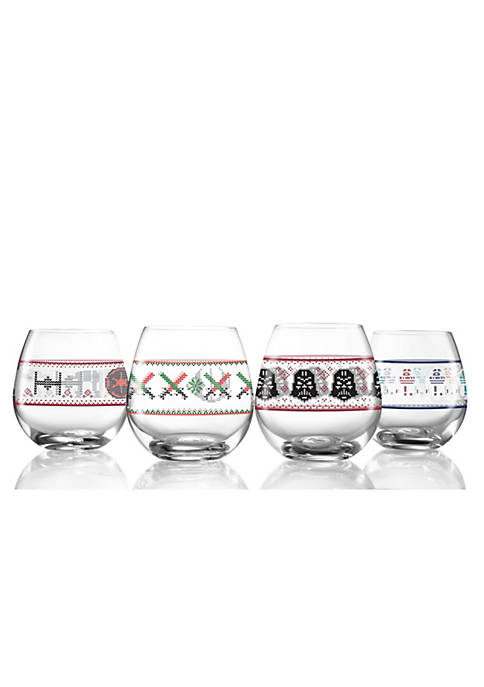 JoyJolt Star Wars Ugly Sweater Collection Stemless Drinking