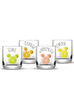 Disney Mickey Mouse Citrus Short Drinking Glass - Set of 4
