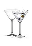 Olivia Premium Crystal Martini Glasses - Set of 2